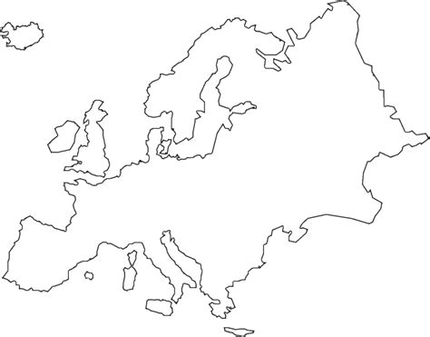 Printable Blank Map Of Europe Outline Transparent Png Map Europe | Images and Photos finder
