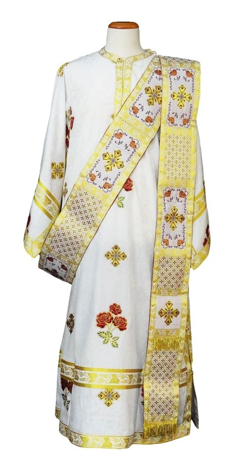 Deacon vestments - Roses (white-gold) - Istok Church Supplies Corp.