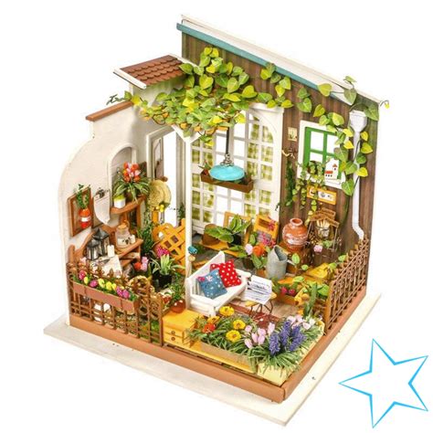 Flower House - Miniature House DIY Kit | Dollhouse toys, Dollhouse kits, Diy dollhouse