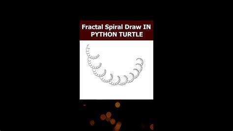 Drawing fractal spiral in python graphic turtle | Python, Python turtle ...