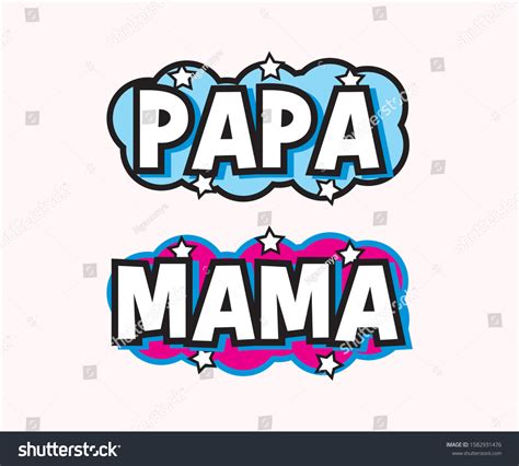 Papa Mama Vector Can Be Used: vector de stock (libre de regalías ...