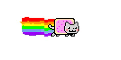 Neon cat pixel art