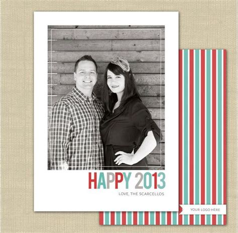 New Years photoshop card template for photographers - Happy Year on Etsy, $8.00 | Christmas card ...