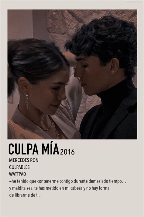 culpa mía-mercedes ron. en 2021 | Carteles minimalistas de películas ...