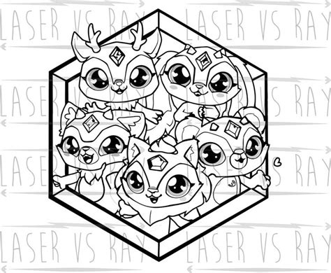 the littlest pet shop coloring page is shown in black and white, with ...