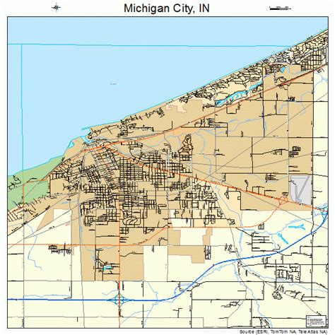 Michigan City Indiana Street Map 1848798