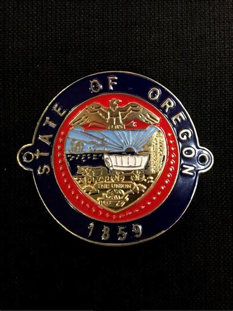 Oregon State Seal Hiking Medallion | Friends of Yaquina Lighthouses