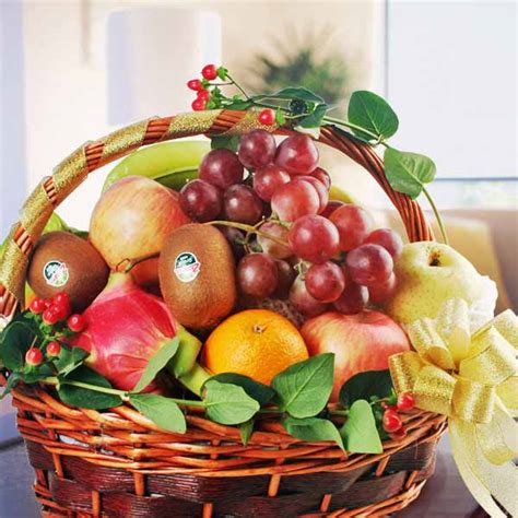 Mixed Fruits Basket Arrangement - SingaporeFlorist.com.sg