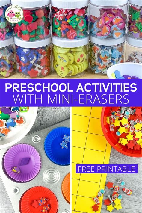 Preschool Activities with Mini Erasers: 40 of the Best Ideas | Preschool fine motor activities ...
