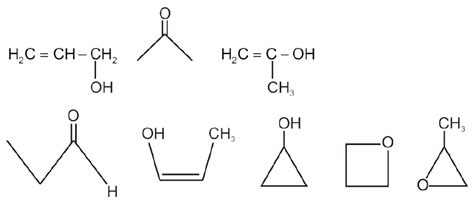 31 Show structural isomers in C3H6O