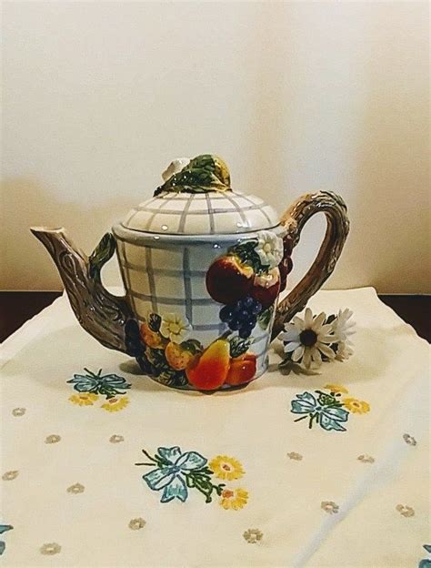 Fitz & Floyd Omnibus Summer Fruits and Berries Figural Teapot - Etsy | Fitz and floyd, Tea pots ...