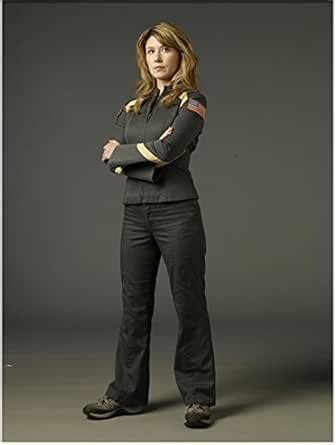 Stargate Atlantis Jewel Staite (Dr. Jennifer Keller) Standing in Uniform Looking On 8 x 10 Inch ...