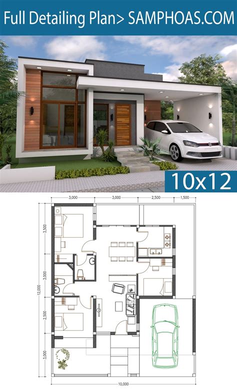 Modern 3 Bedroom House Plans With Garage / In the below collection, you'll find dozens of 3 ...