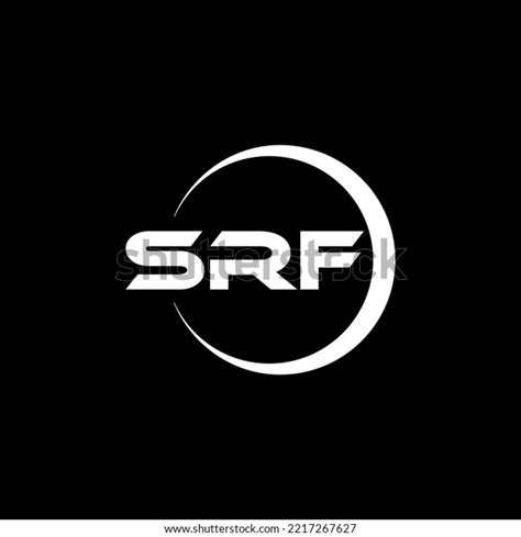 Srf Letter Logo Design Black Background Stock Vector (Royalty Free ...