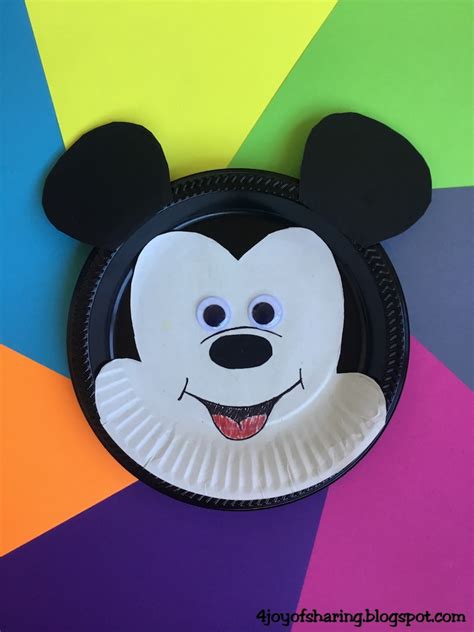 Paper Plate Mickey Mouse - The Joy of Sharing