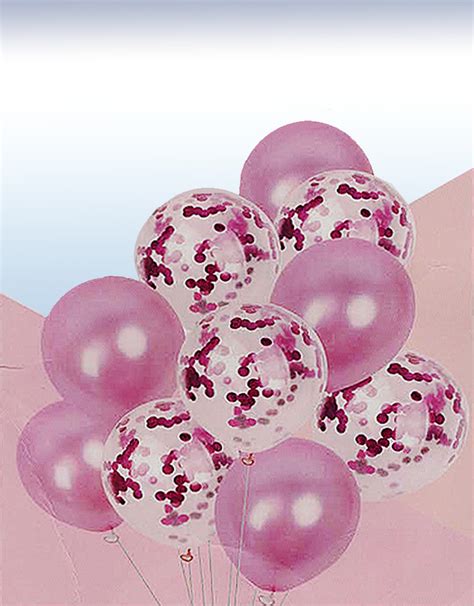 Confetti Balloon Pink Color