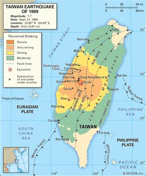 Taiwan earthquake of 1999 | Magnitude 7.6, Aftershocks, Destruction ...