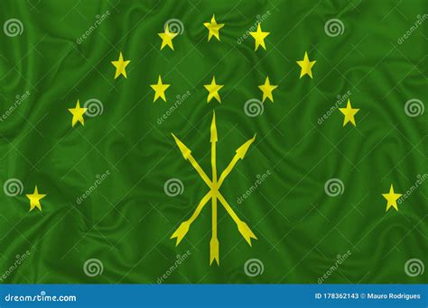 Adygea Flag With Grunge Texture Vector Illustration | CartoonDealer.com ...