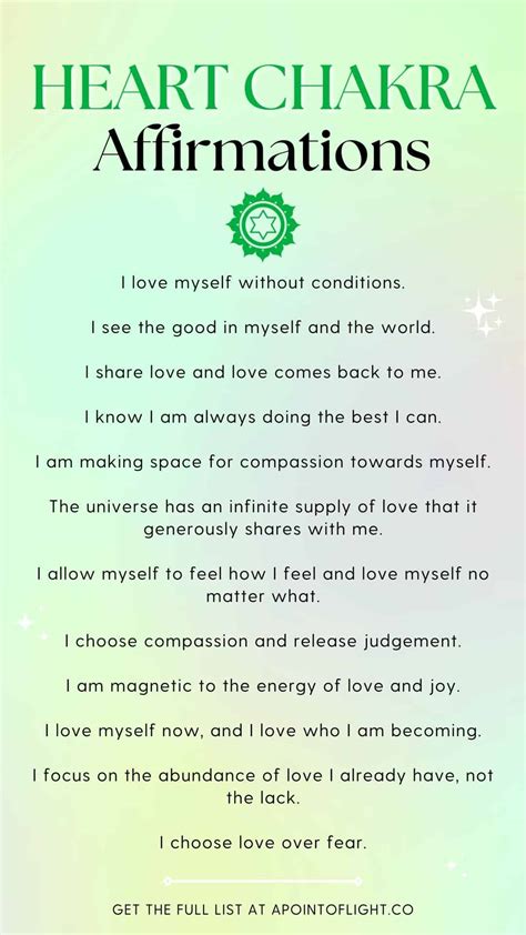 35 Heart Chakra Affirmations (Expand Your Love and Joy) - A Point of Light