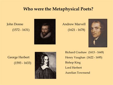 Who were the Metaphysical Poets?