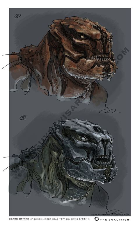 GEARS OF WAR 4 : creature design | Creature design, Monster concept art ...