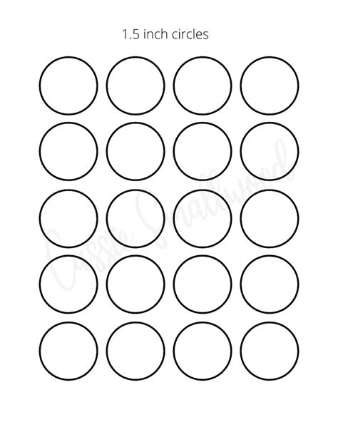 17 Sizes Of Printable Circle Templates - Cassie Smallwood