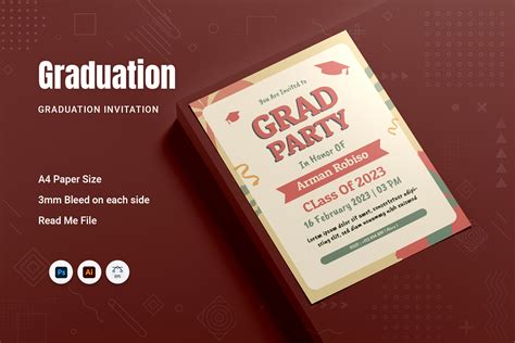 Graduation Party Invitation Graphic by FannanStudio · Creative Fabrica