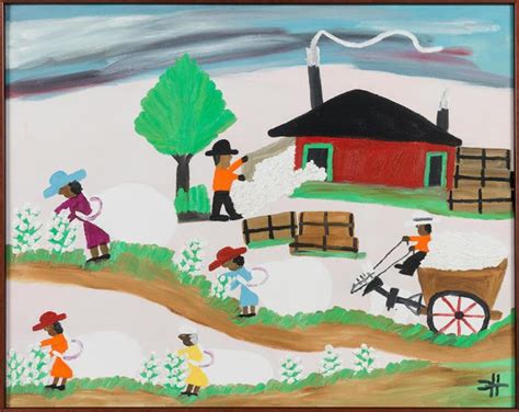 Picking and Hauling Cotton, c.1969 - Clementine Hunter - WikiArt.org