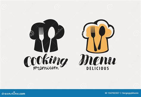 Cookery, Menu Logo or Label. Food Concept. Vector Illustration Stock Vector - Illustration of ...