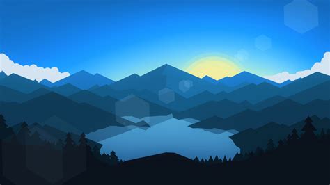 Download wallpaper 1600x900 forest, mountains, sunset, cool weather, minimalism, 16:9 widescreen ...