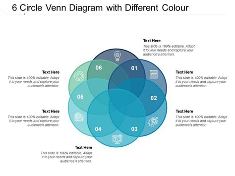 6 Circle Venn Diagram With Different Colour | PowerPoint Templates Backgrounds | Template PPT ...