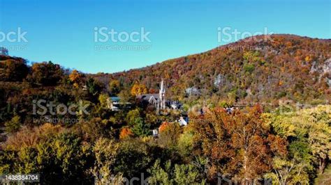 Harpers Ferry Fall Foliage Stock Photo - Download Image Now - Church ...