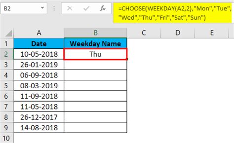 Excel Formula for Weekday (Examples) | Use of Weekday Excel Formula