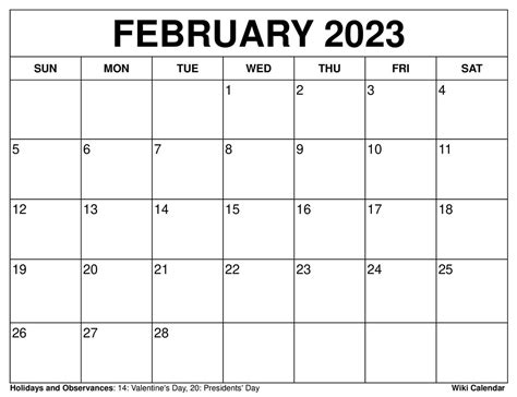 Free Printable February 2022 Calendars - Wiki Calendar