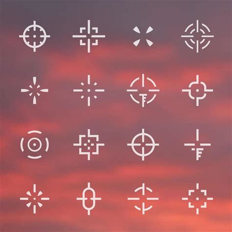 crosshairs set, different sights, elements for interfaces and game design 4930072 Vector Art at ...