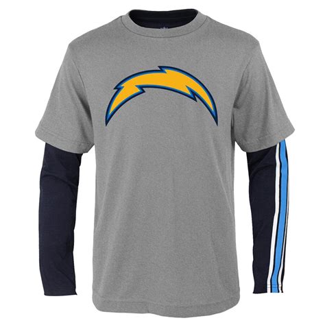 Youth Los Angeles Chargers Navy/Gray Fan Gear Squad T-Shirt Combo Pack