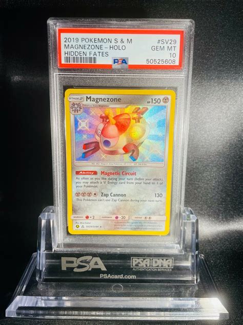 Collectible Card Games Shiny Vault PSA 10 Magnezone SV29 Hidden Fates Pokemon 2019 Pokémon ...