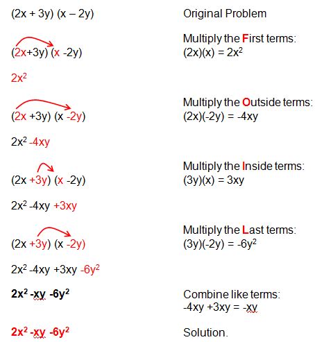 Foil Method example. | Studying math, Math methods, Math