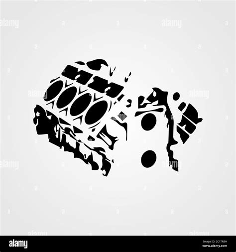 Vector car engine silhouette logo icon Stock Vector Image & Art - Alamy