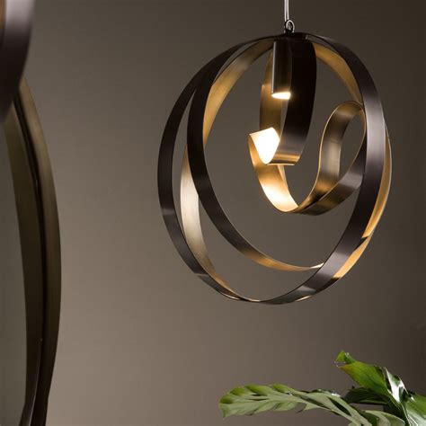 Modern Twisted Bronze Chandelier - Juliettes Interiors