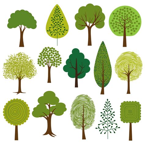 vector trees 334012 Vector Art at Vecteezy