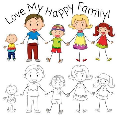 Family Drawing Vector Art, Icons, and Graphics for Free Download