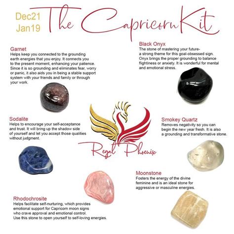 The Capricorn Kit | Crystal healing stones, Stones and crystals, Capricorn