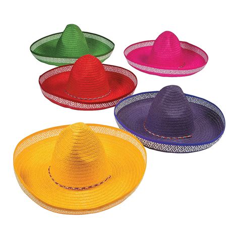 Fun Express Adult Cinco de Mayo Party Hats, Paper, Multicolor, 12 Count ...