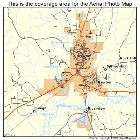 Aerial Photography Map of Brewton, AL Alabama