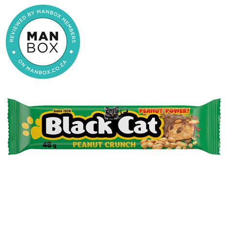 Black Cat Peanut Crunch Chocolate Bar 48g - MANBOX