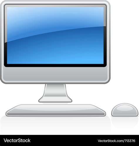 Desktop computer Royalty Free Vector Image - VectorStock