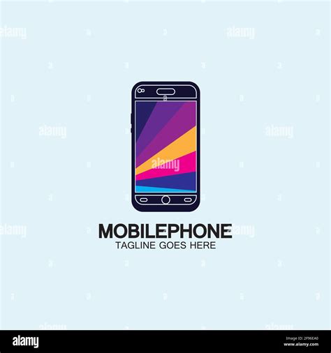 Mobile phone vector icon logo template concept illustration. Smartphone ...