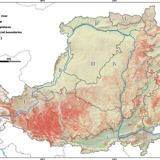 Map of terracing distribution results on the Loess Plateau(I: loess ...