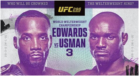 UFC 286 Edwards vs Usman – Start time & How to Watch In UK, US, SWE